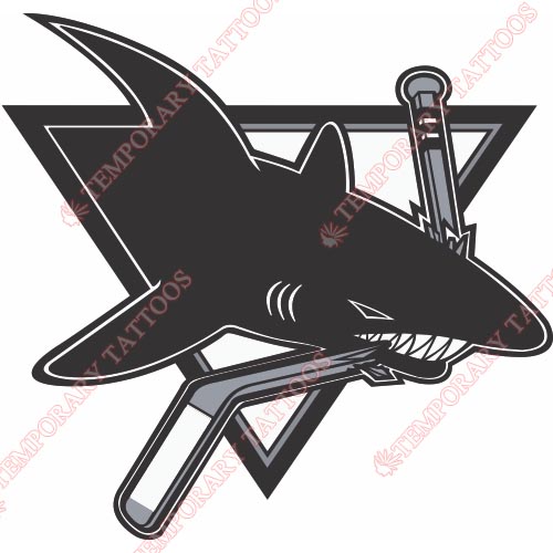 San Jose Sharks Customize Temporary Tattoos Stickers NO.310